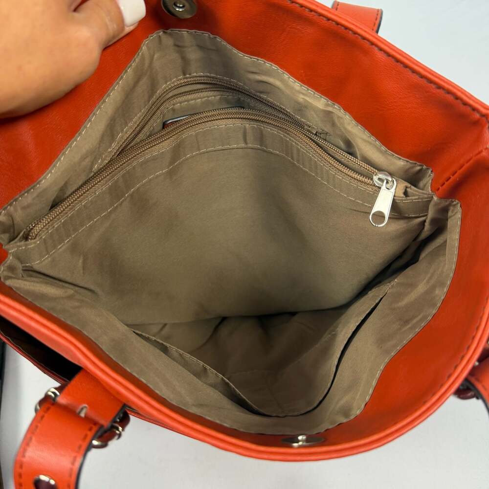 Relic Red Faux Leather Multi-Pocket Tote Shoulder Bag - Picture 7 of 12